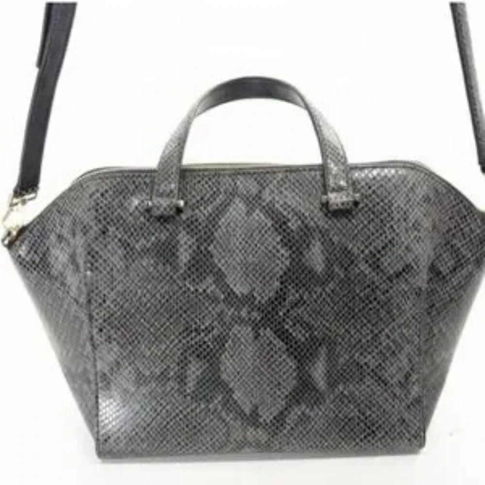 Kate Spade New York Parliament Square Exotic Satchel Gray w/ dusty #20 - Picture 4 of 6